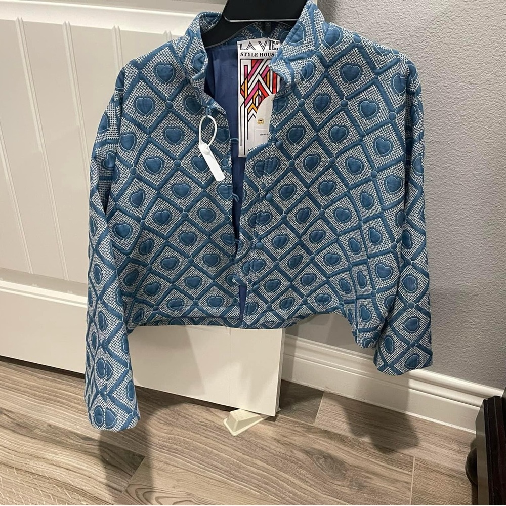 IN SERCH OF La Vie Style House puff denim heart jacket